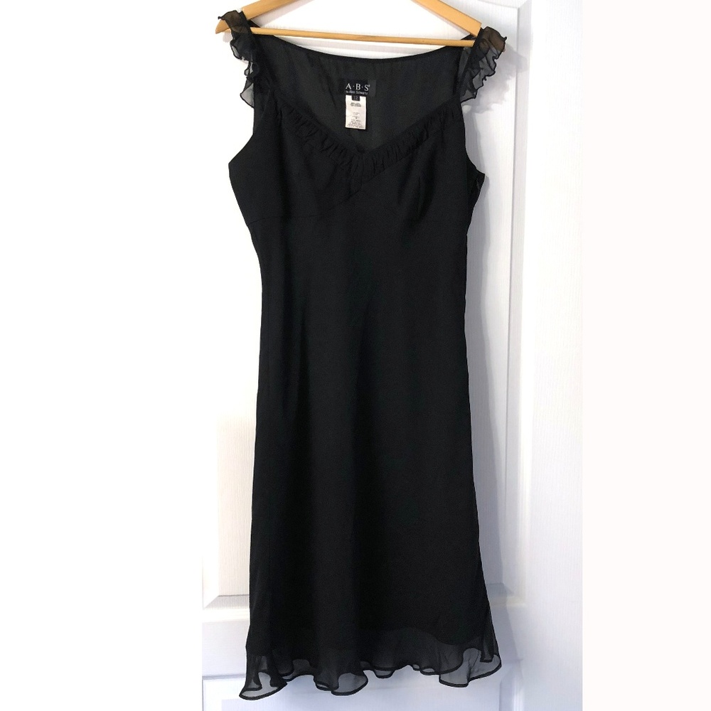 Y2K Black Dress, whimsigoth style, ABS by Allen Schwartz Size 12